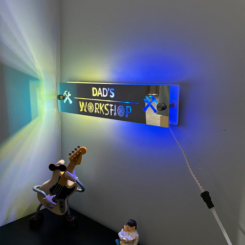 Father��s Day Gift Personalized Dad Studio Mirror Lamp Gift for Dad