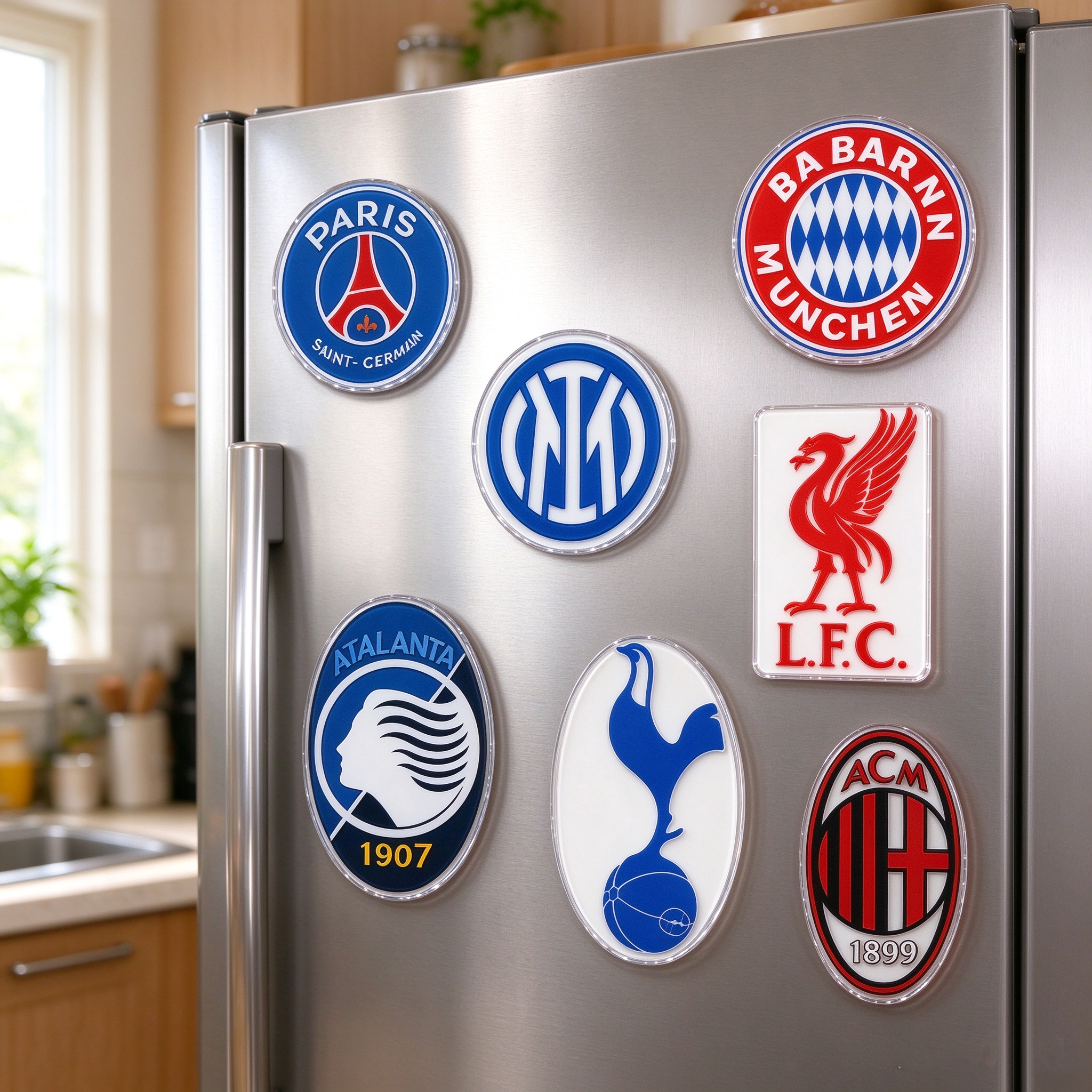 Football Club Badge Acrylic Fridge Magnet | Soccer Team Crest Refrigerator Magnet