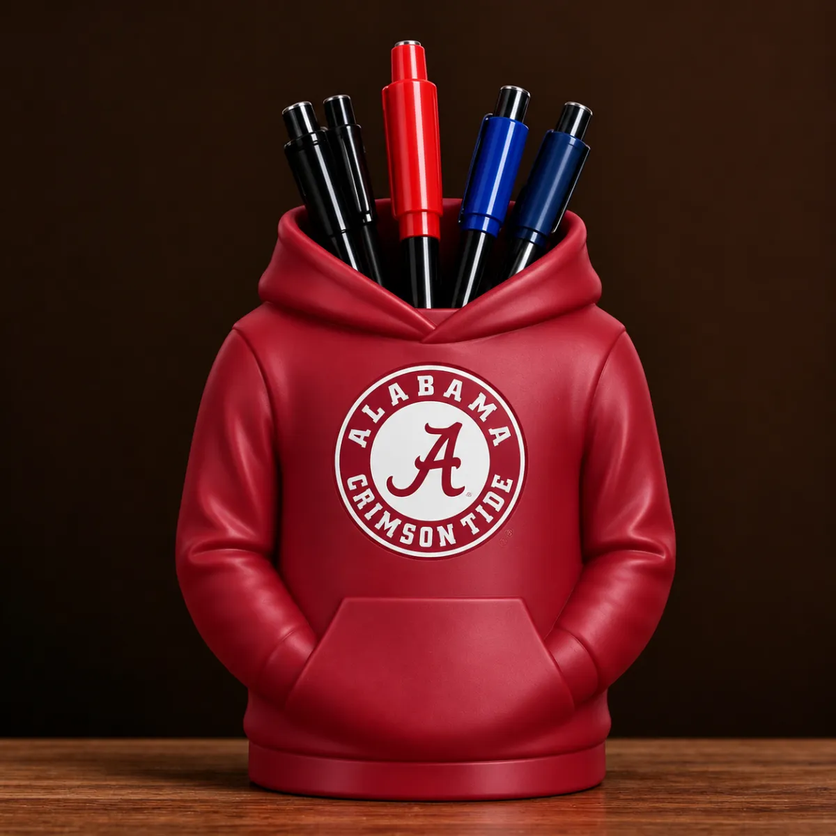 College Hoodie Desk Organizer, Pen Pencil and Utensil Holder, 3D Printed College Football Office and Kitchen Decor, Fan Gift