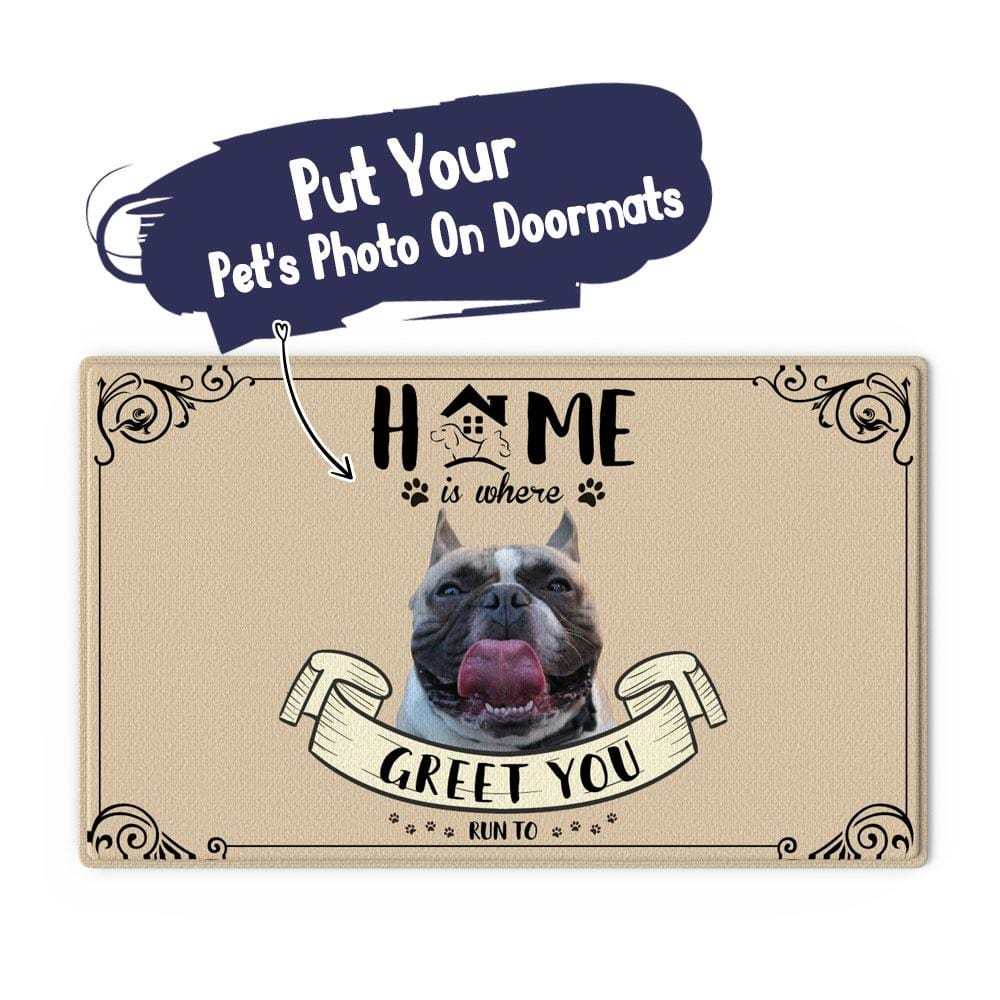 Custom Photo Doormat Home Door Mat for Pet Lover - Giftlab