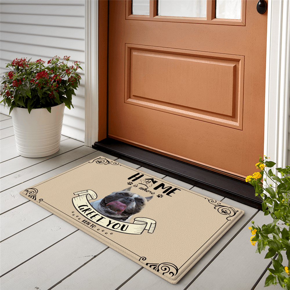 Custom Photo Doormat Home Door Mat for Pet Lover - Giftlab