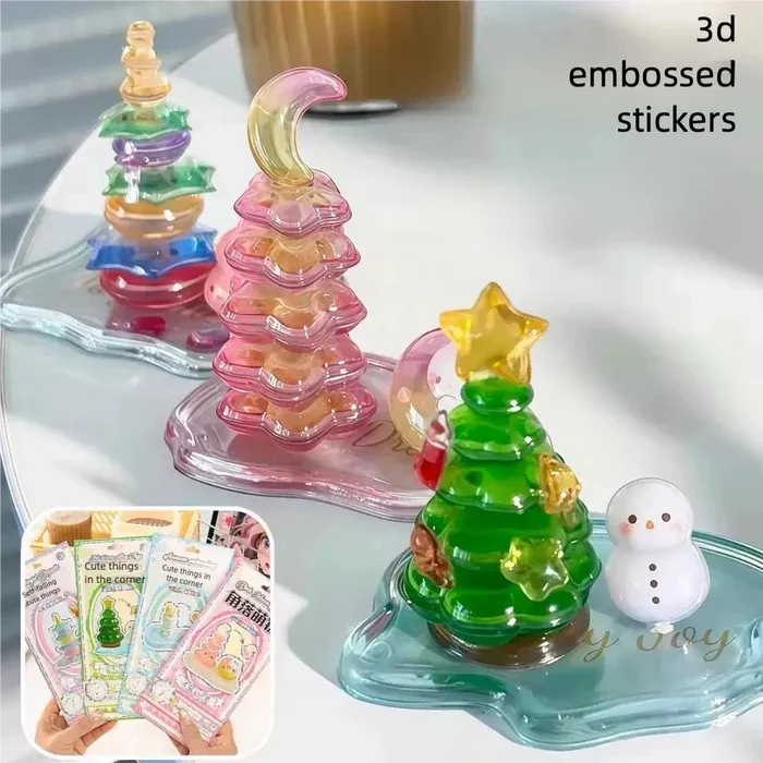 Crystal Jenga-Style 3D Building Stickers – DIY Cute Mini Scenes
