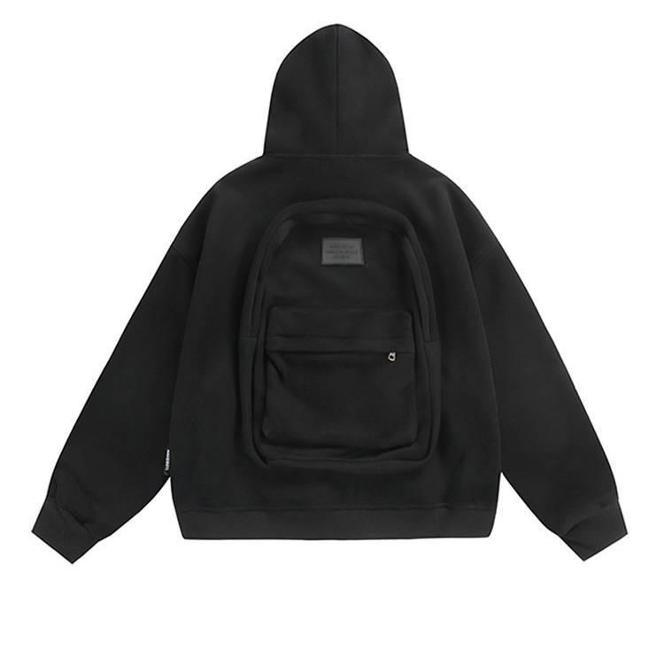 Backpack Hoodie for Men Women Zipper Cardigan Creative Hoodies Lightweight Travel Hooded Sweatshirts with Backpack