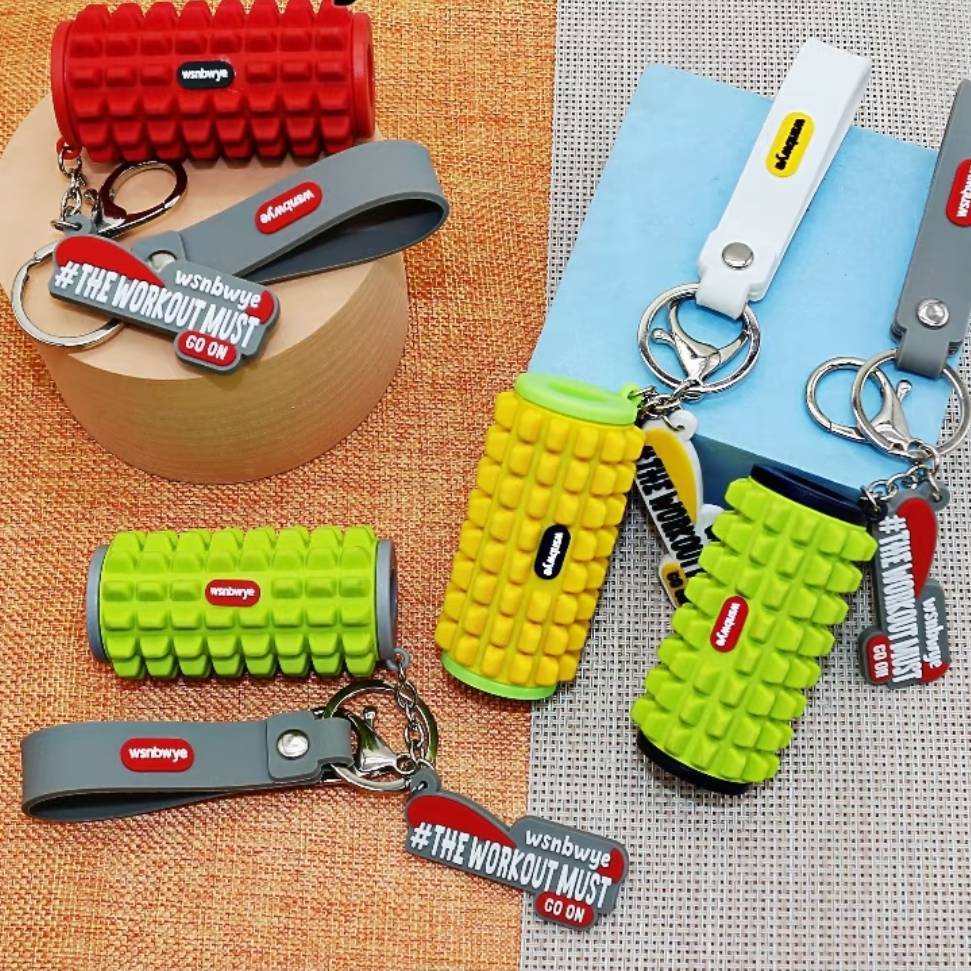 Cute Key Charms Fitness Foam Shaft Keychain Backpack Small Charms Cute Gift for Her