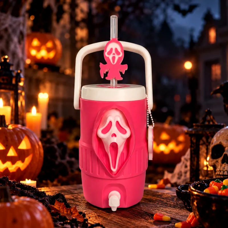 Horror 12oz Can Holder with Lid, Straw Topper & Can Opener | 3D Printed Horror Gift