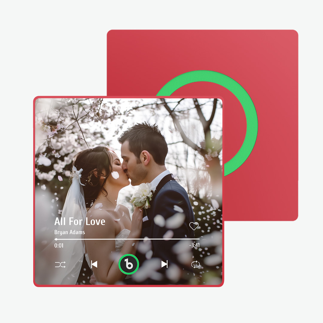 Custom Music And Photo Fridge Magnet Supports Bluetooth Connectivity