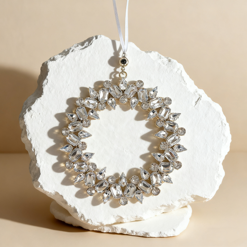 Personalized Photo Projection Ornament Projection Picture Pendant with Diamonds Special Gift for Christmas