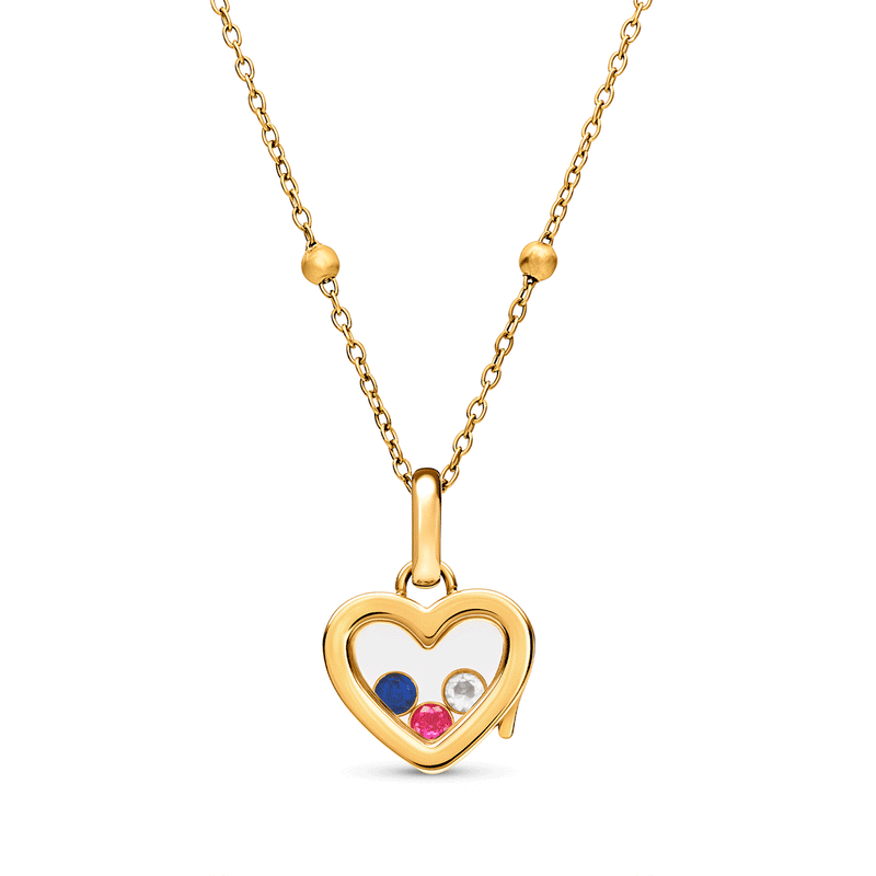 Personalized Floating Birthstone Locket Necklace Custom Birthstone Heart Locket Necklace Gifts for Mother