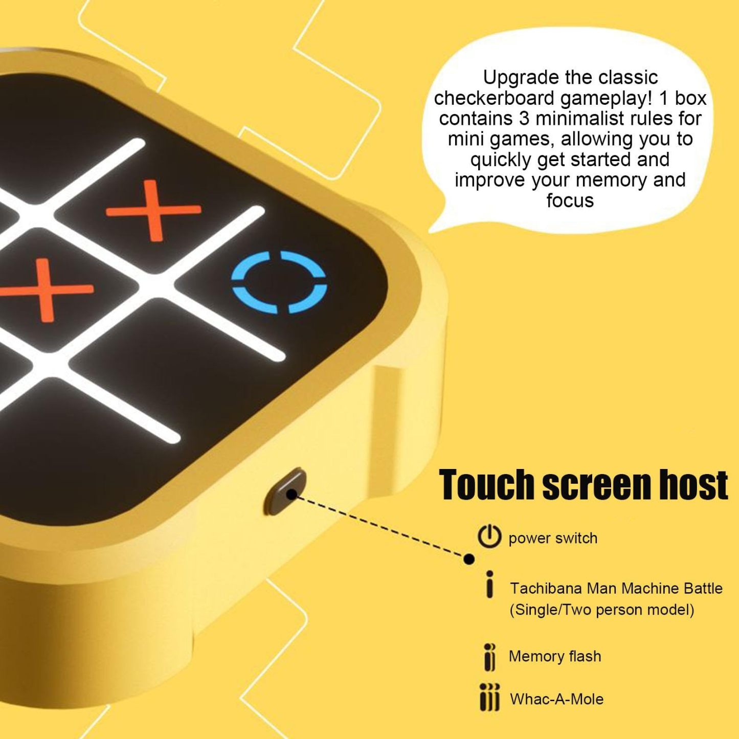 Bolt Game 3 in 1 Portable Puzzle Game Console, Portable Travel Game Console, Fingertip Toy Board Game for Kids and Adults