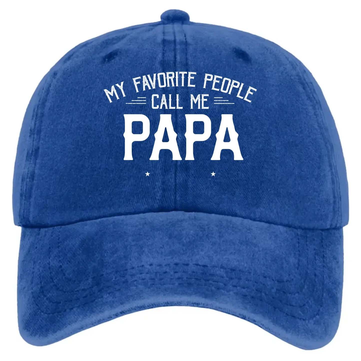 Personalized Washed Denim Cap with Kids’ Names – Custom Dad, Papa, or Grandpa Hat