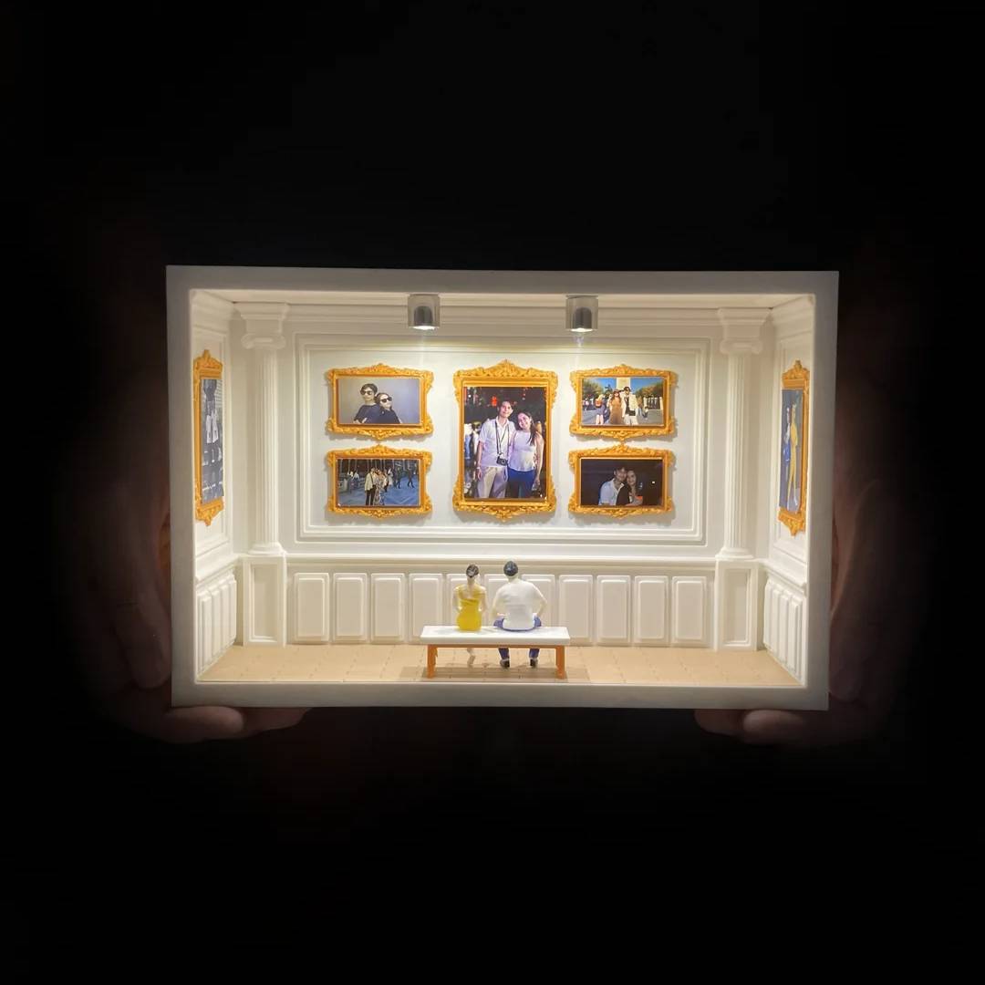 Custom Museum of Us Frame Cute Couple Miniature Museum Personalized Museum of Us Shadow Box Frame Couple Gifts Valentine's Day Anniversary Gift