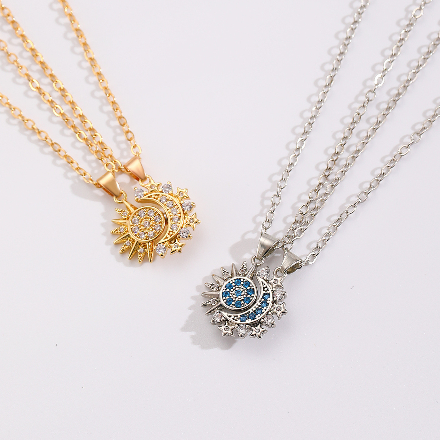 Magnetic Sun & Moon Couple Necklace Unique Gift for Couple