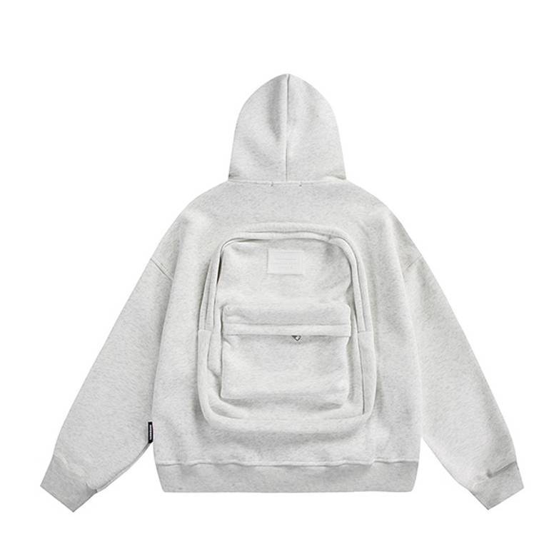 Backpack Hoodie for Men Women Zipper Cardigan Creative Hoodies Lightweight Travel Hooded Sweatshirts with Backpack