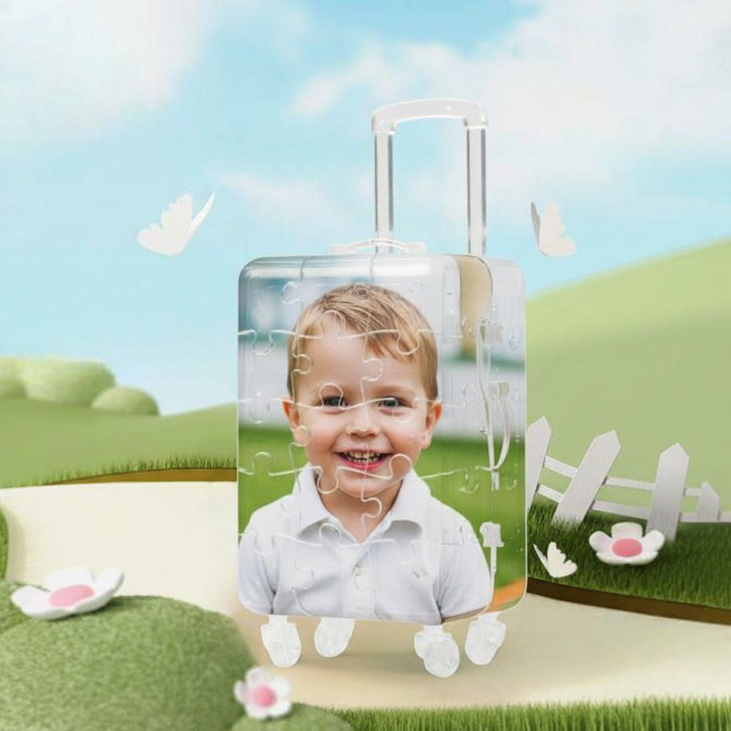 Custom Photo 3D Suitcase Jigsaw Puzzle Kids Educational Toy Fun to Assemble and Play