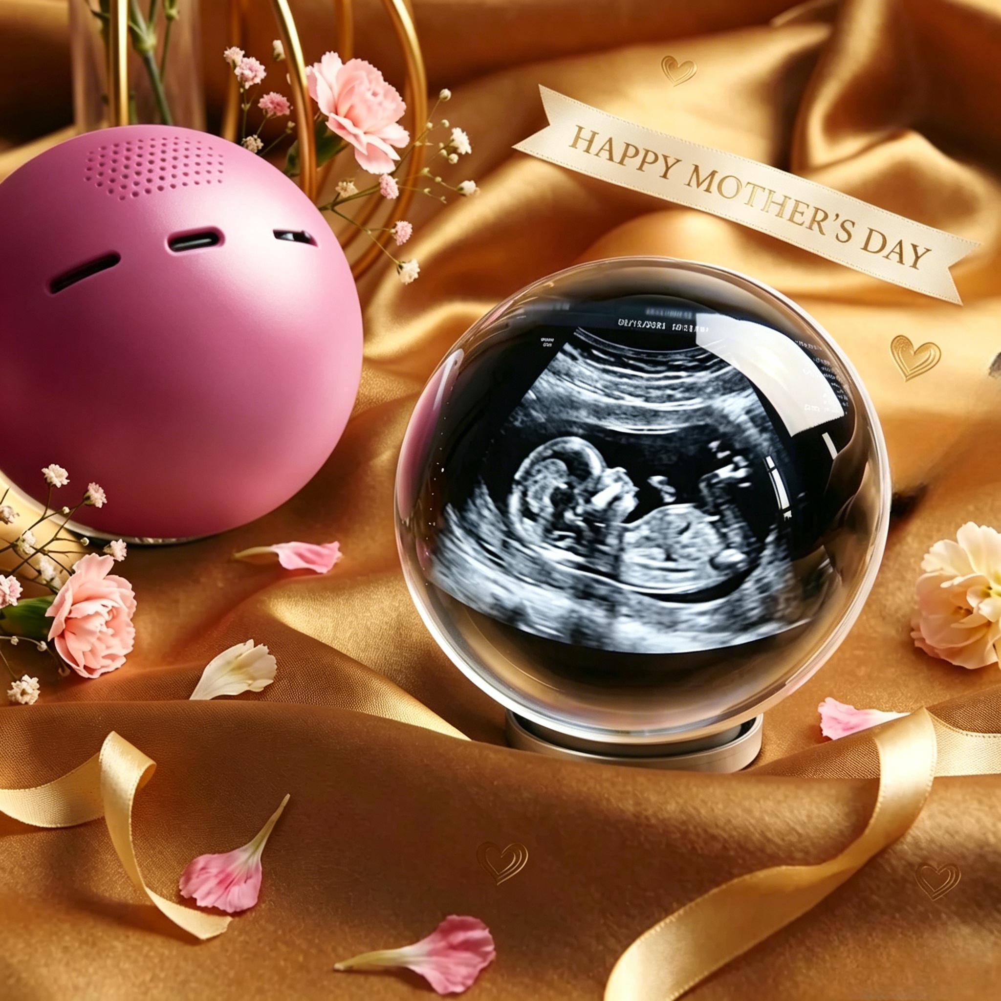 Magic Crystal Ball Hold Baby's First Ultrasound Memories in Your Hand