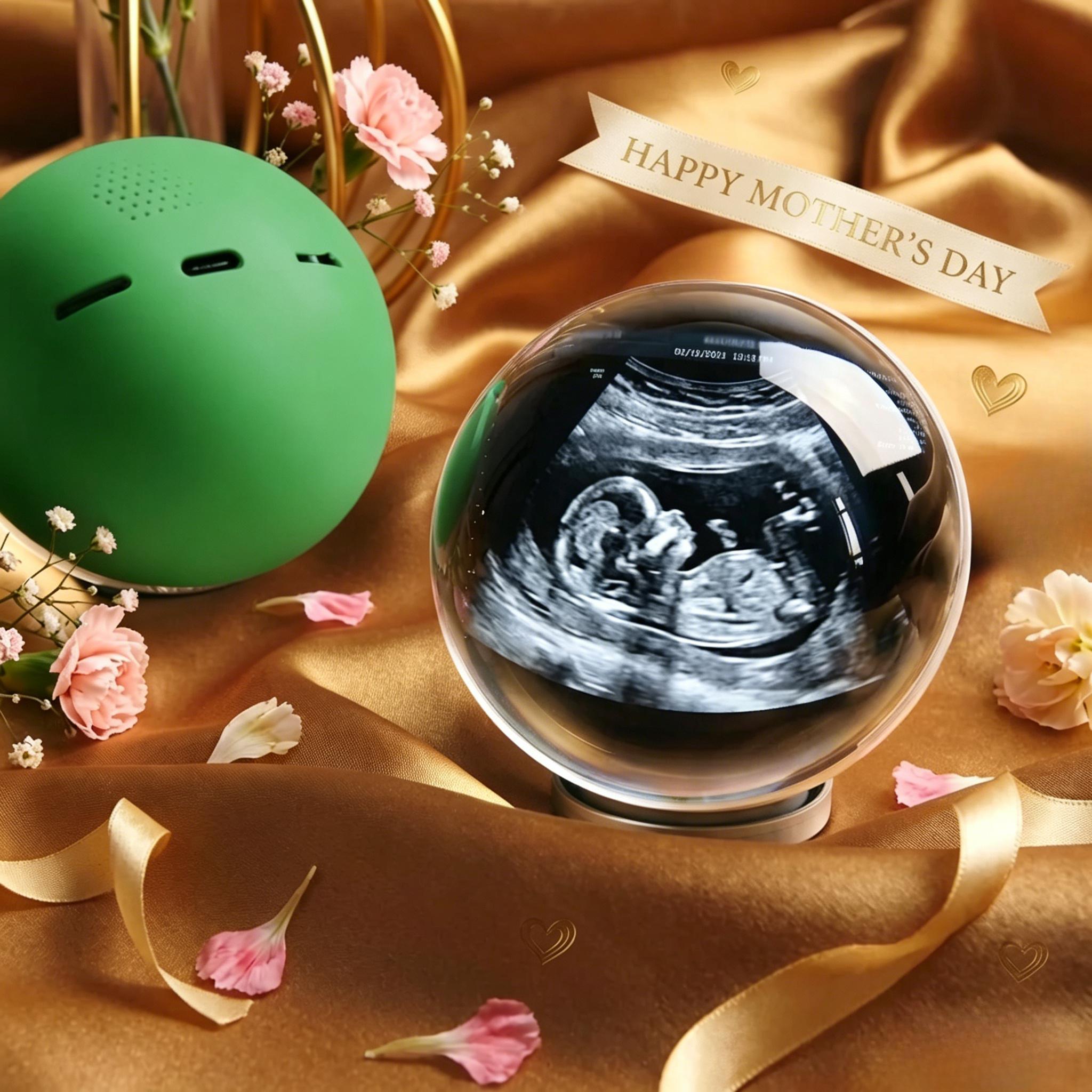 Magic Crystal Ball Hold Baby's First Ultrasound Memories in Your Hand