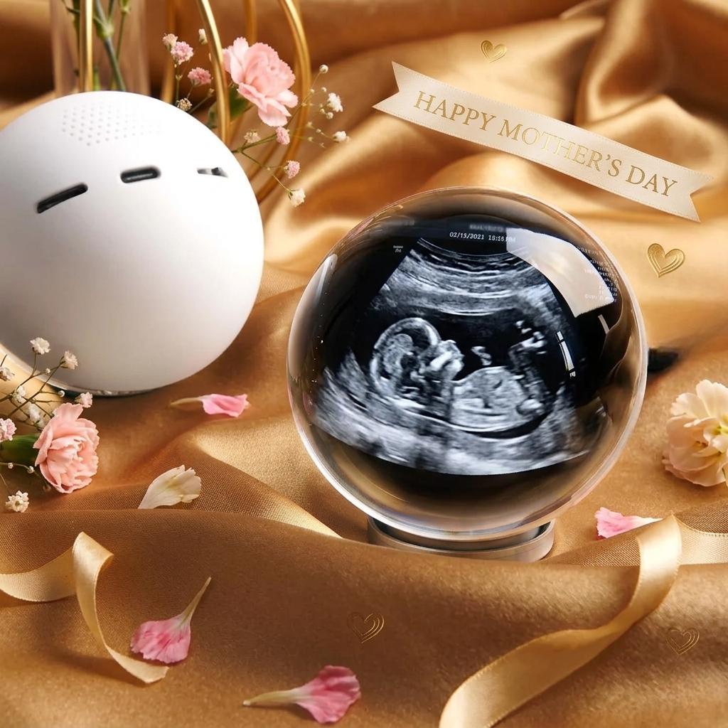 Magic Crystal Ball Hold Baby's First Ultrasound Memories in Your Hand