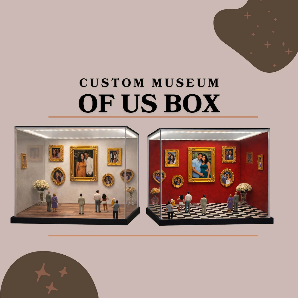 Custom Photo Frame Museum of Us Display Box Personalized Photo Shadow Box Couples Gift for Her Cute Miniature Museum Gifts Meaningful Gift Valentine's Day Anniversary Gift