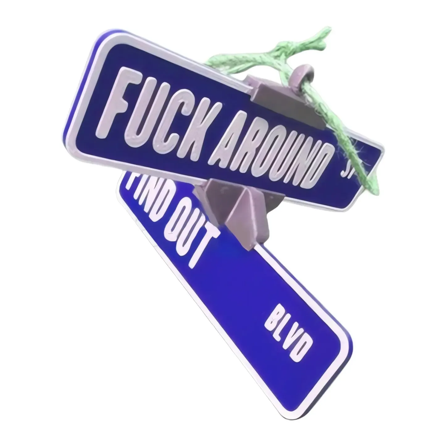 Fuck Around and Find Out Street Sign Hanger 3D Printed Funny Street Warning FAFO Sign Decoration Caraccessories Christmas Gift