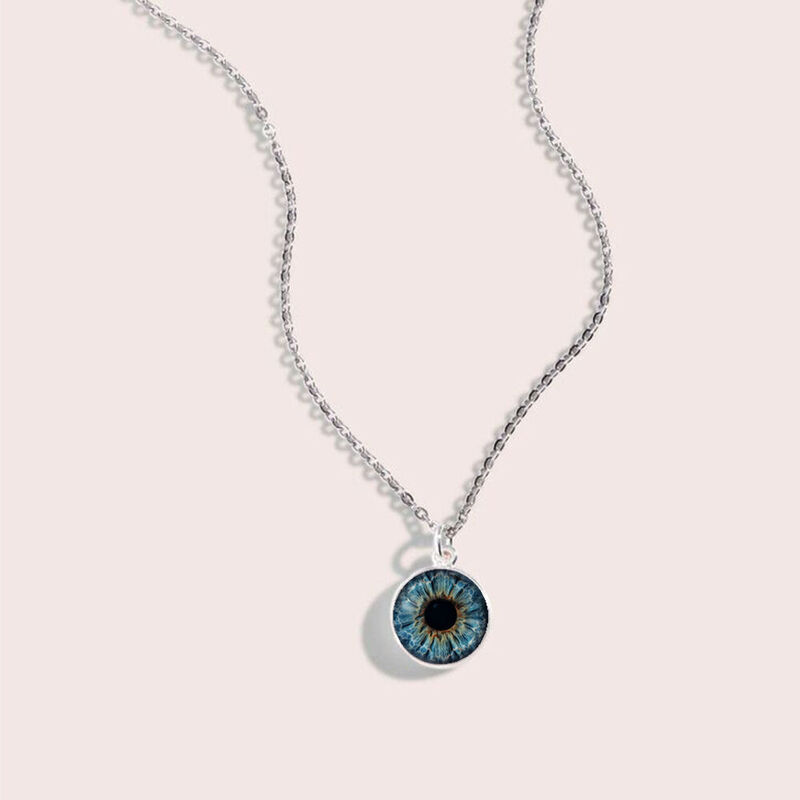 Custom Iris Necklace Bracelet Add Eye Photo as a Unique Gift for Loved Ones