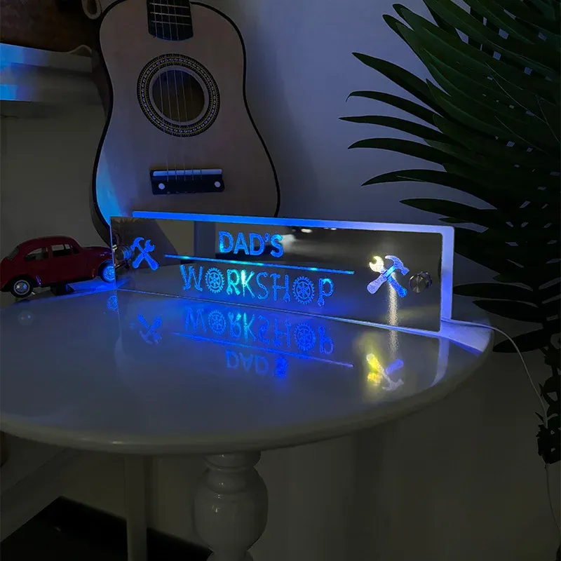 Father��s Day Gift Personalized Dad Studio Mirror Lamp Gift for Dad