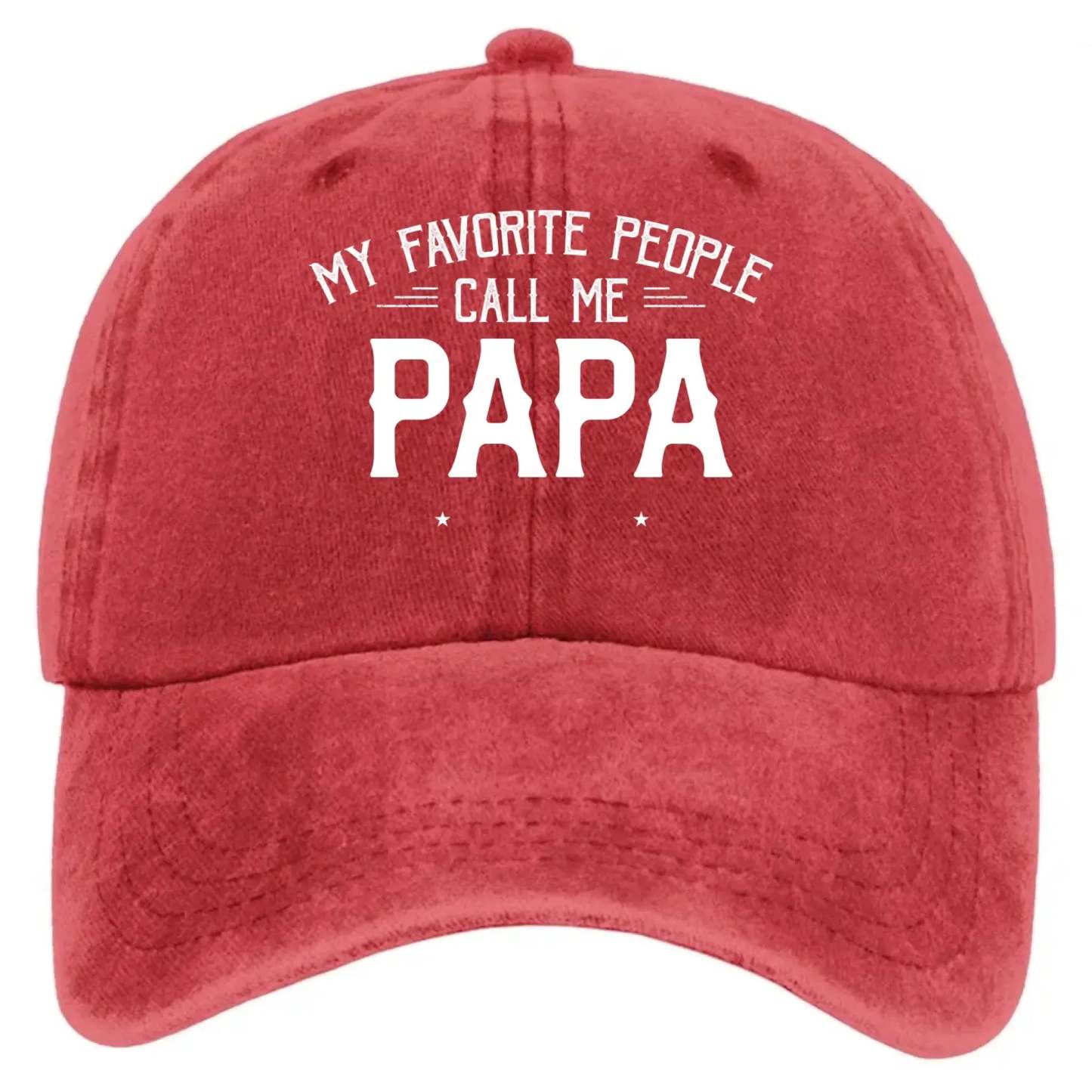 Personalized Washed Denim Cap with Kids’ Names – Custom Dad, Papa, or Grandpa Hat