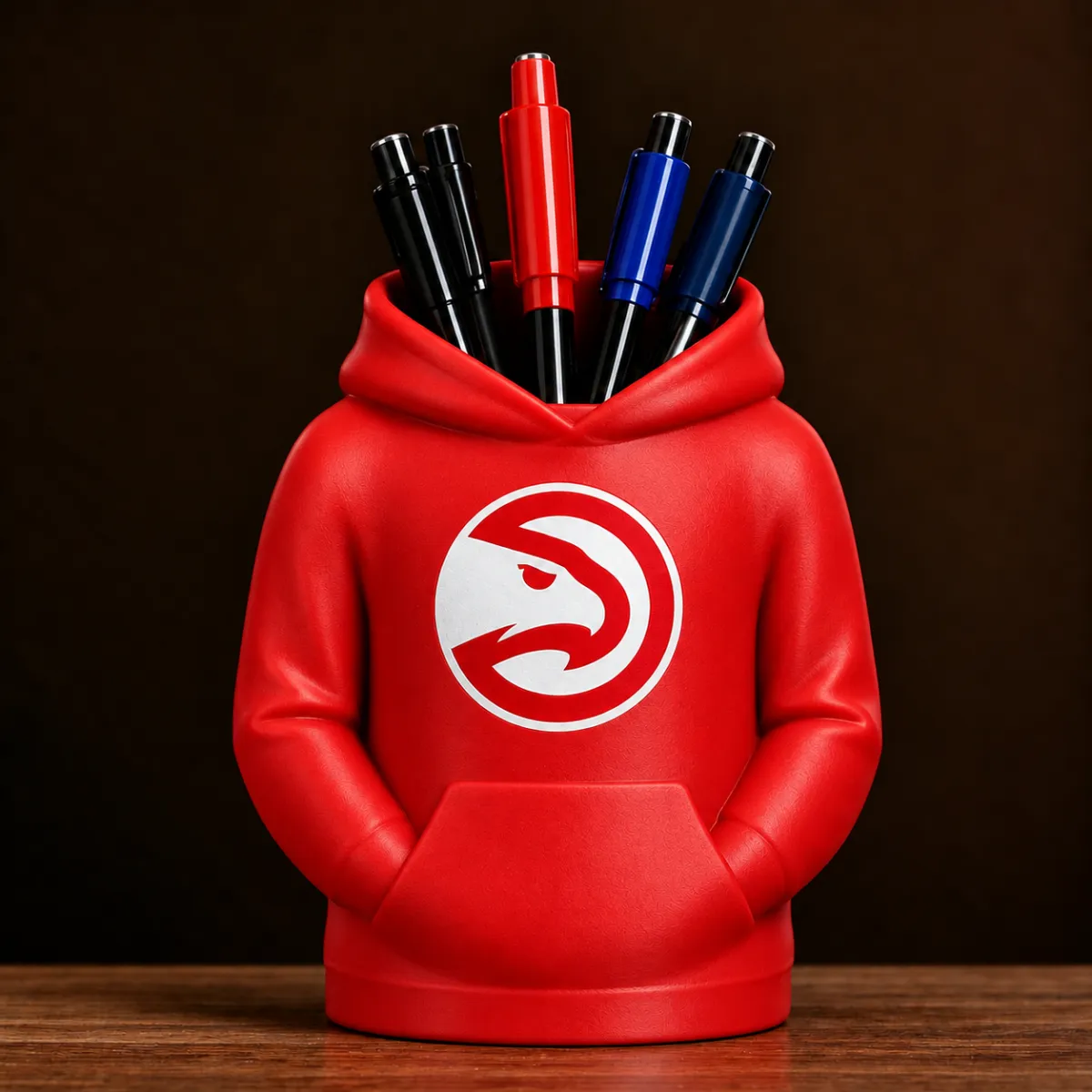 Basketball Hoodie Desk Organizer, Pen Pencil and Utensil Holder Fan Gift