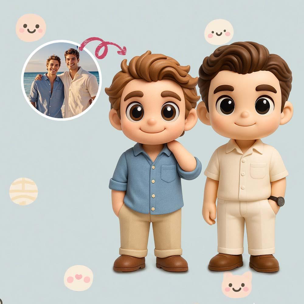 Custom Toy Figure 3D Mini Figures Personalization Photo Blind Box Brother Gifts