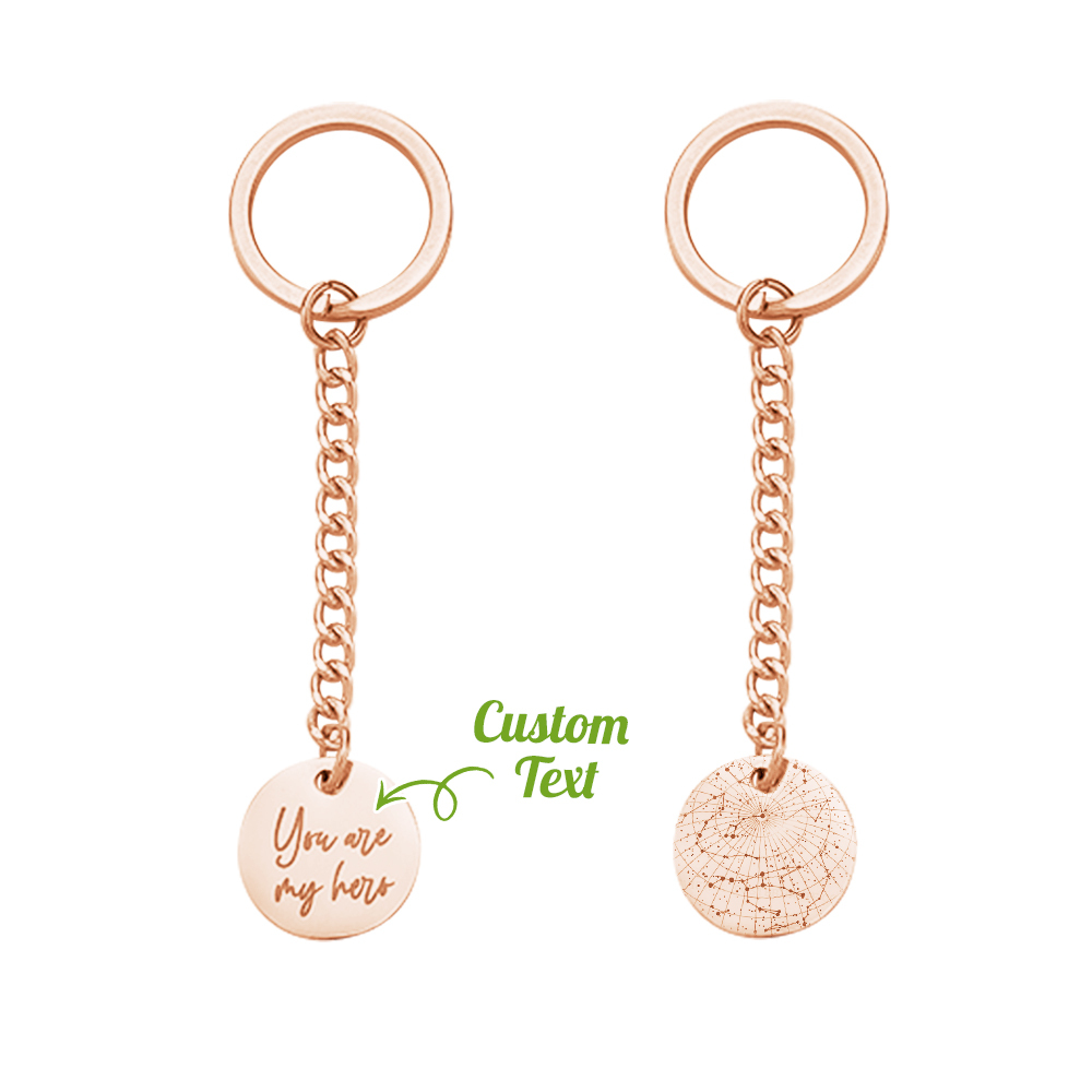 Addiction Recovery Medallion Coin Custom Star Map By Date Keychain Recovery Chips Anniversary Gifts for Men Women Him Her Encouragement Gift - Giftlab