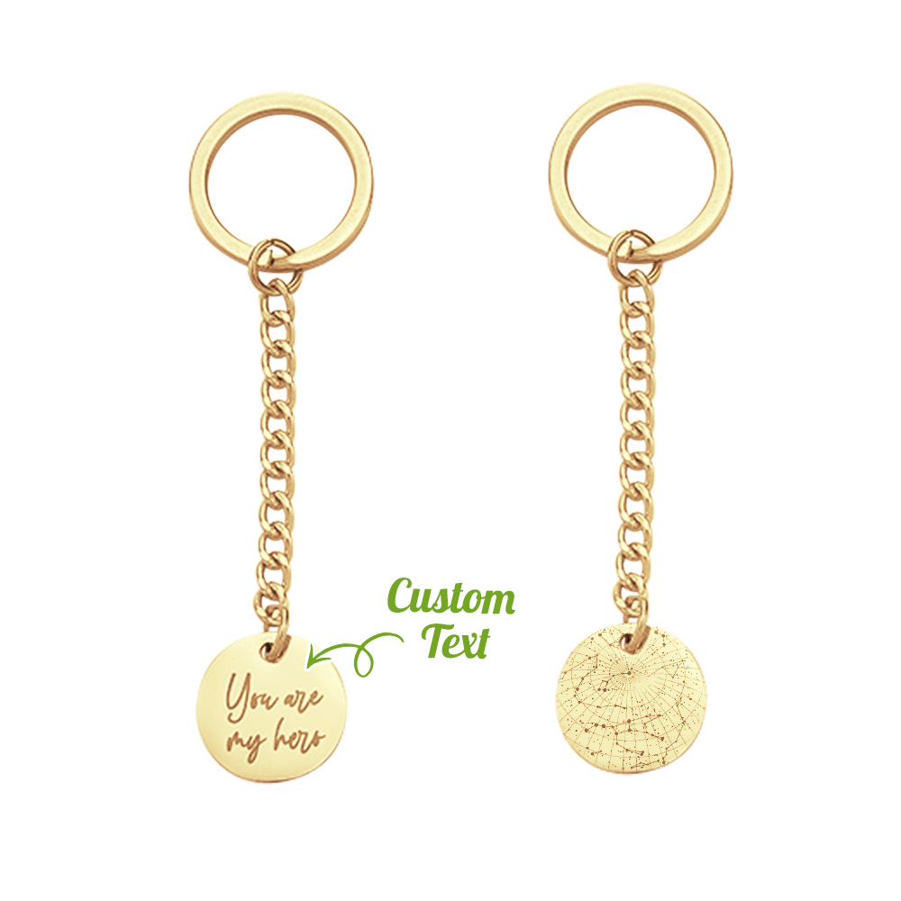 Addiction Recovery Medallion Coin Custom Star Map By Date Keychain Recovery Chips Anniversary Gifts for Men Women Him Her Encouragement Gift - Giftlab