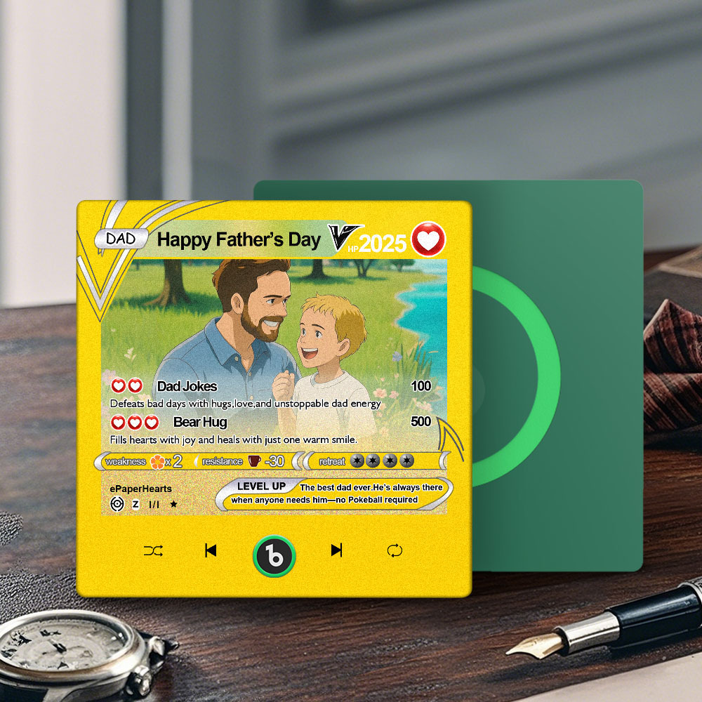 Custom Music And Photo Fridge Magnet Poke Card Style FridgeBeats Pro Supports Bluetooth Connectivity Gift for Father