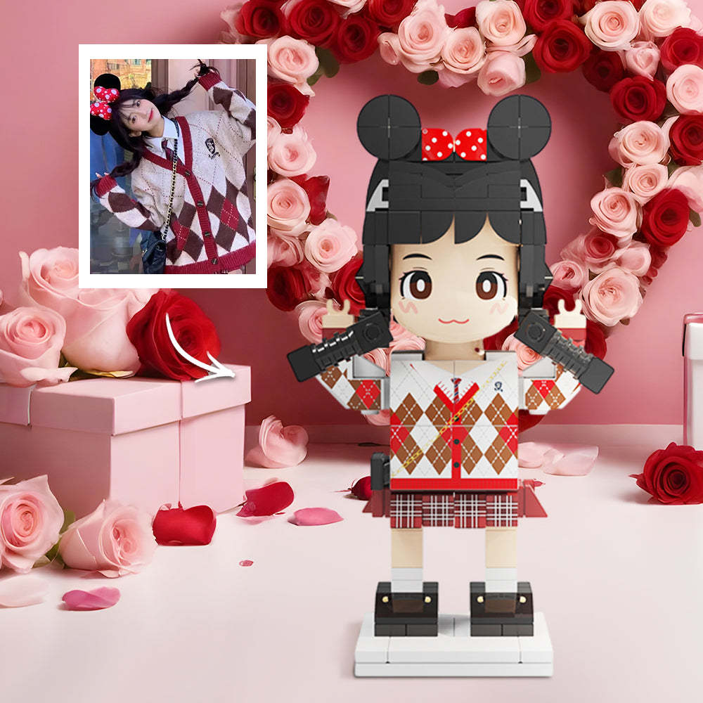 Duddu Brick Figures Surprise Gifts: Customized single-person Duddu Brick Figures couple photo customization, DIY Duddu Brick Figures ornaments for boyfriends, girlfriends, or creative gifts for couples. - My Custom BrickHeadz