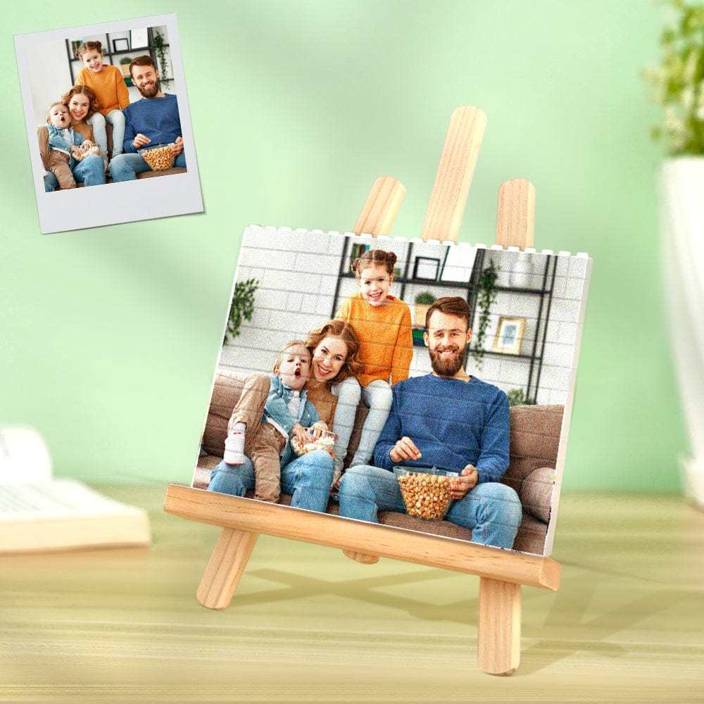 Wedding Gifts Personalized Building Brick Photo Block Square Shape - Giftlab