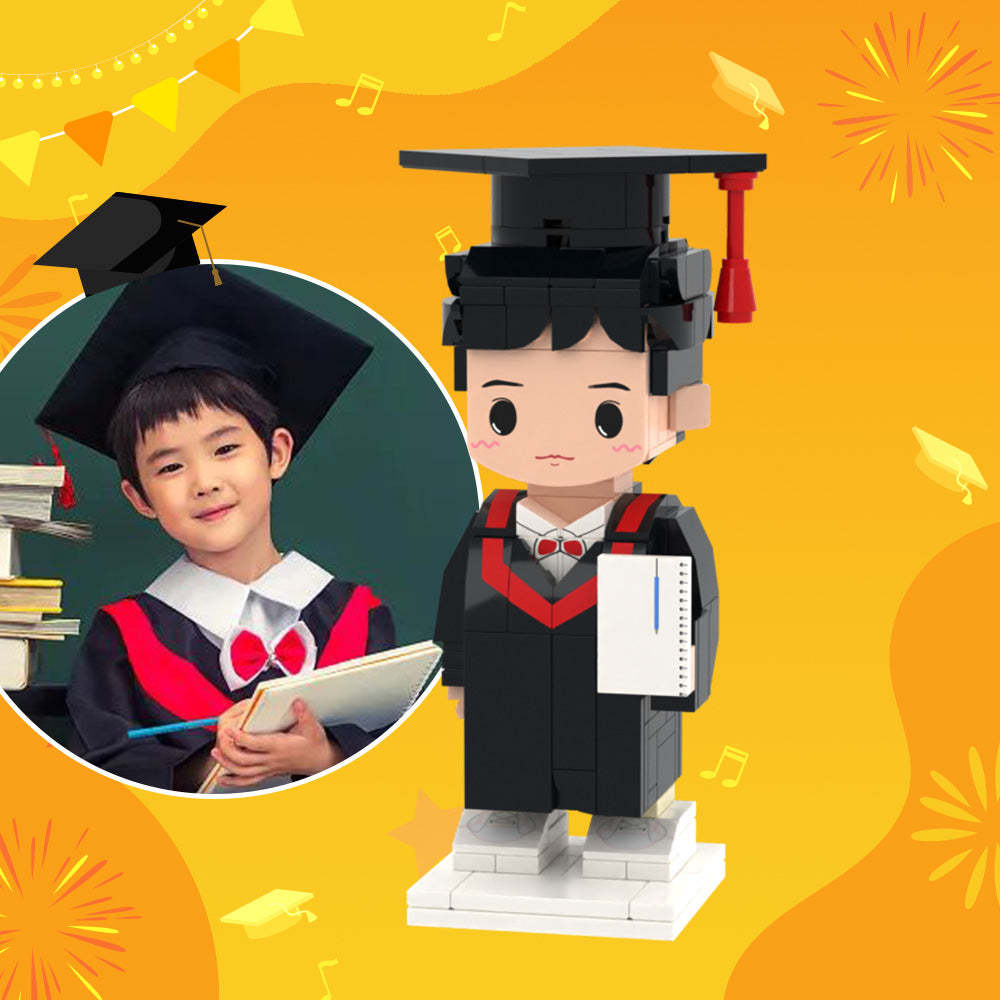 Unique Graduation Gifts  for Kids Full Body Customizable 1 Person Brick Figures Custom Cute Brick Figures