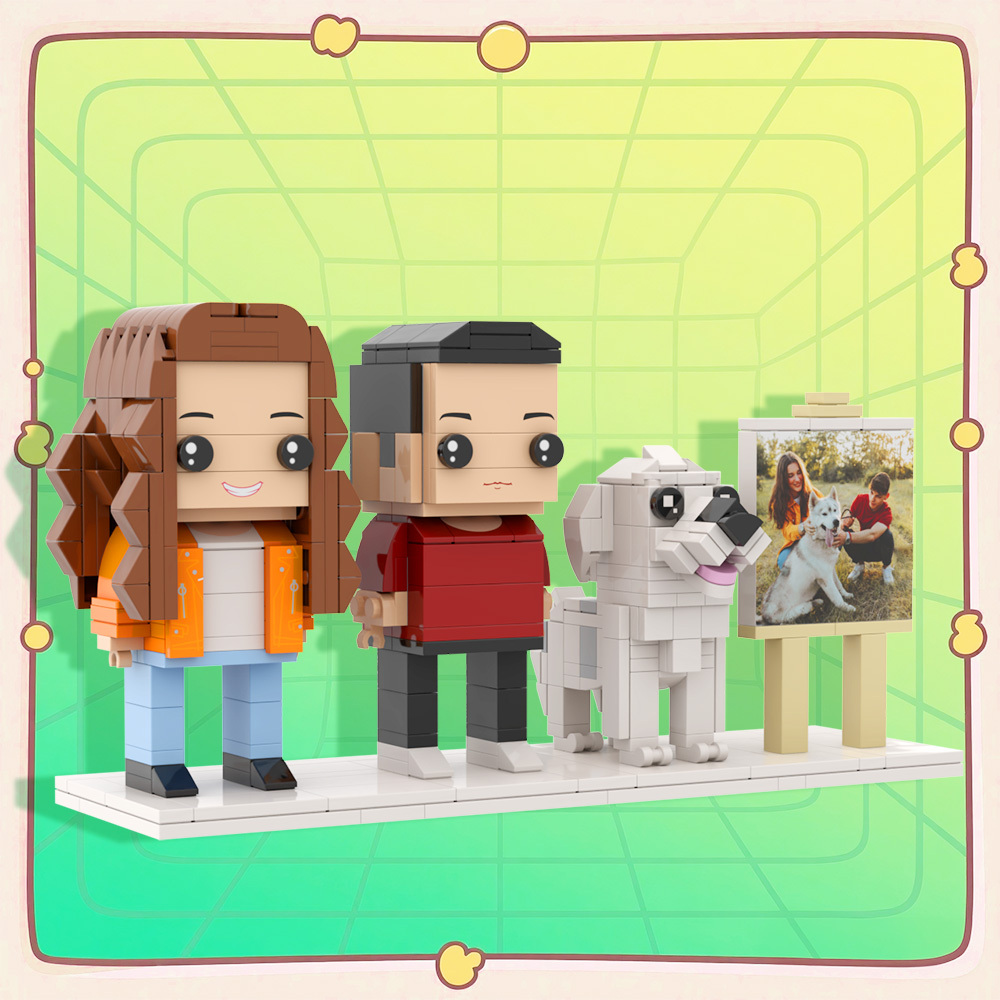 Personalized 1 People Fully Body People With Dog and Cat Pets Family Gifts