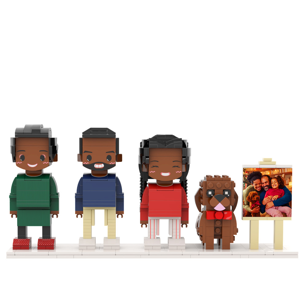 Personalized 1 People Fully Body People With Dog and Cat Pets Family Gifts
