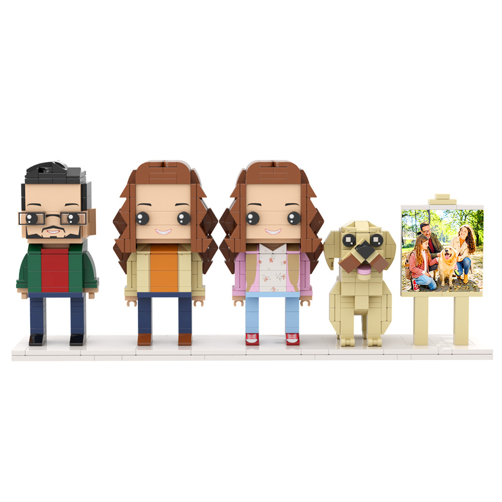 Personalized 1 People Fully Body People With Dog and Cat Pets Family Gifts