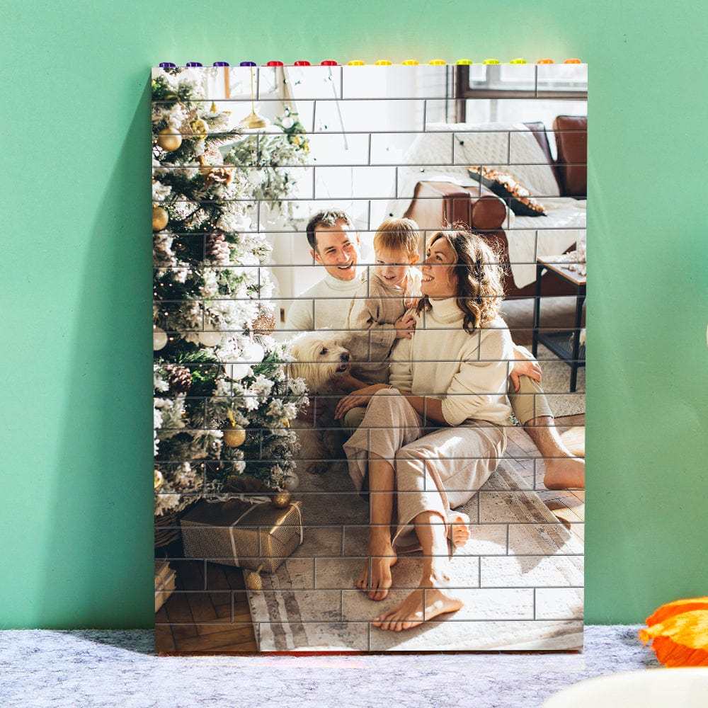 Christmas Gifts Custom Building Brick Colors Photo Block Brick Puzzles Gifts For Family - Giftlab