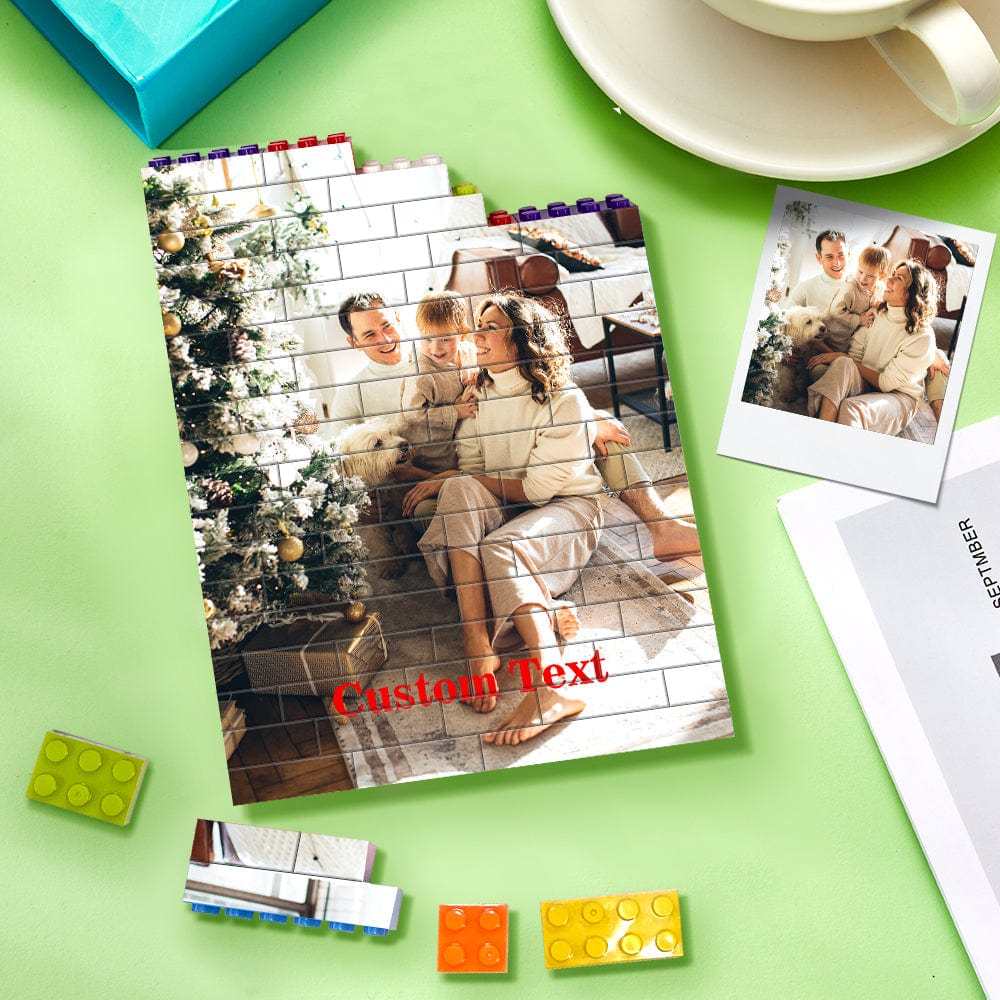 Christmas Gifts Custom Building Brick Colors Photo Block Brick Puzzles Gifts For Family - Giftlab