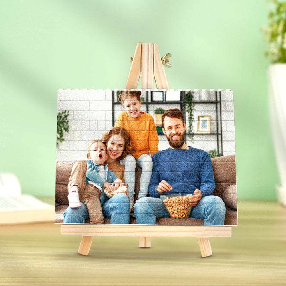 Wedding Gifts Personalized Building Brick Photo Block Square Shape - Giftlab