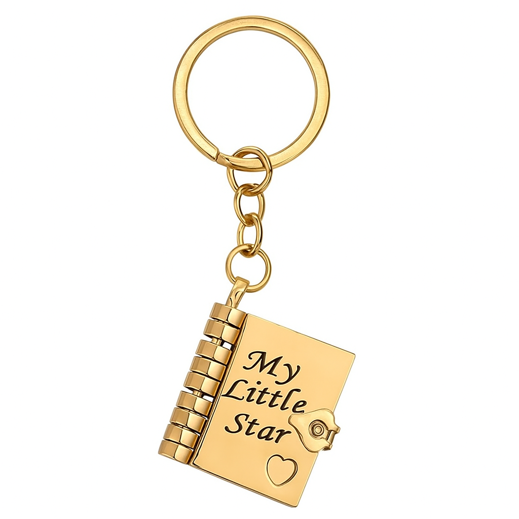 My Little Star Book Necklace – A Letter to My Daughter in a Locket, Adjustable Pendant with Message Inside, Meaningful Jewelry Gift - MyCustomBrickFigures