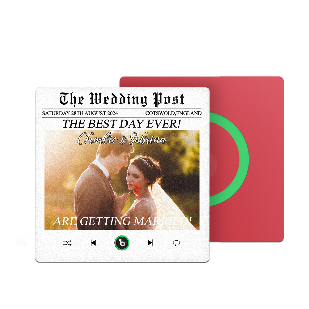 Custom Music Fridge Magnets Wedding Post Colorful Frame Album Fridge Magnet Can Play Songs Wedding Gifts Anniversary Gifts - MyCustomBrickFigures