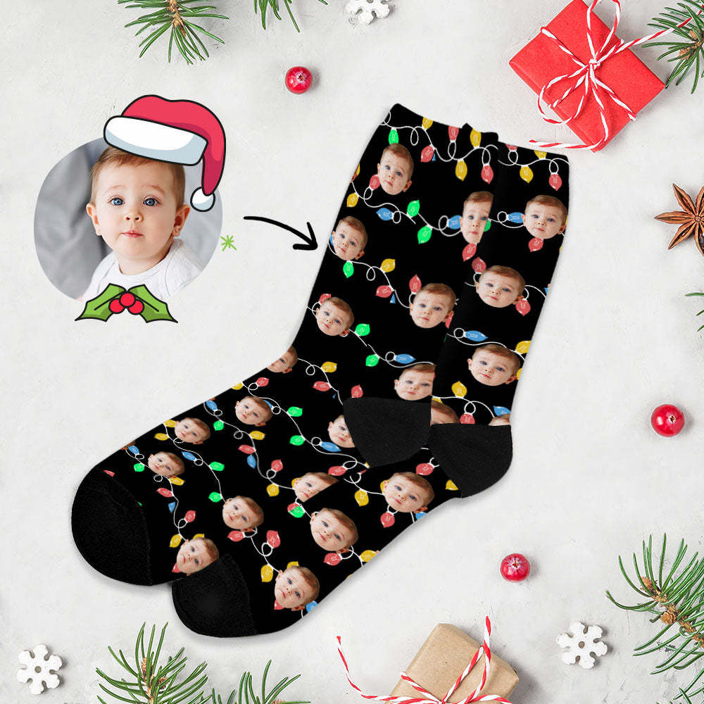 Custom Face Socks Personalized Funny Custom Designs Best Gift Idea Xmas Socks - Bestchristmasgifts