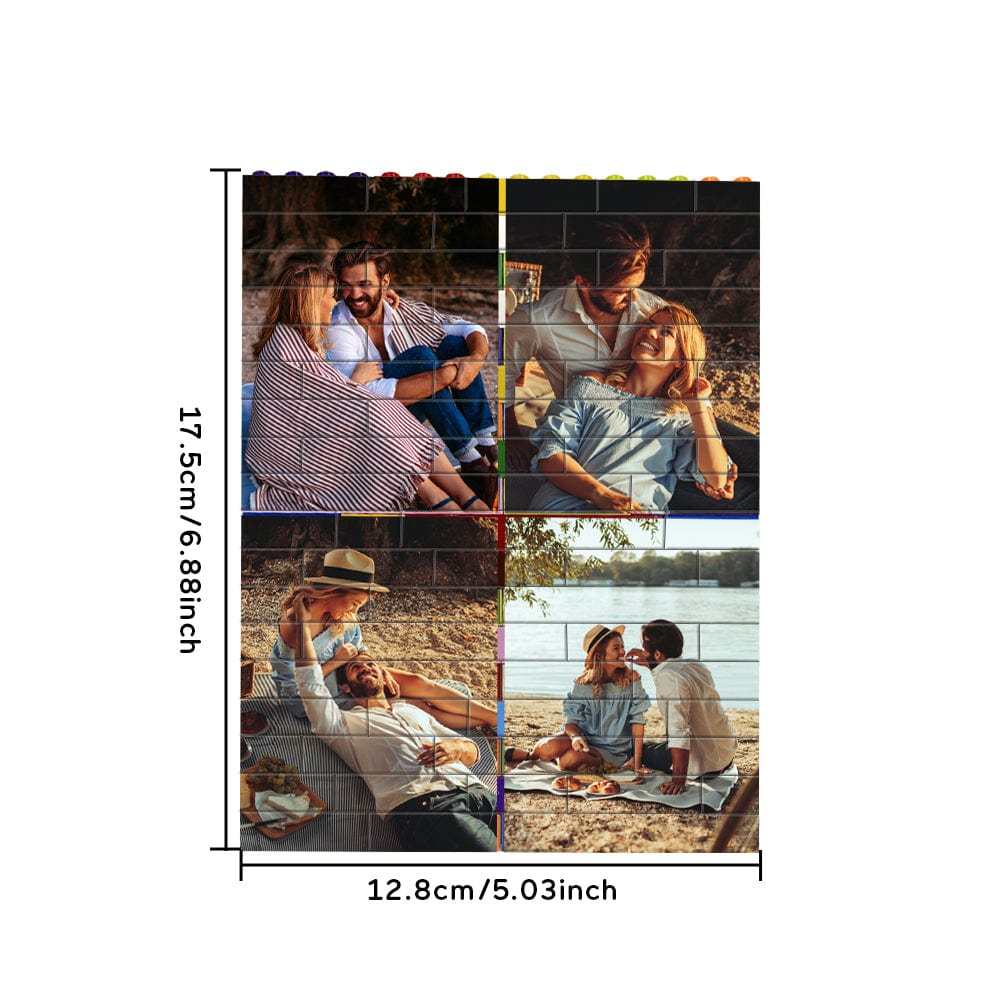 Christmas Gifts Custom Building Brick Colors Photo Block Brick Puzzles Gifts For Family - Giftlab