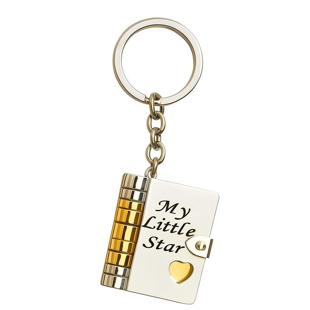 My Little Star Book Necklace – A Letter to My Daughter in a Locket, Adjustable Pendant with Message Inside, Meaningful Jewelry Gift - MyCustomBrickFigures