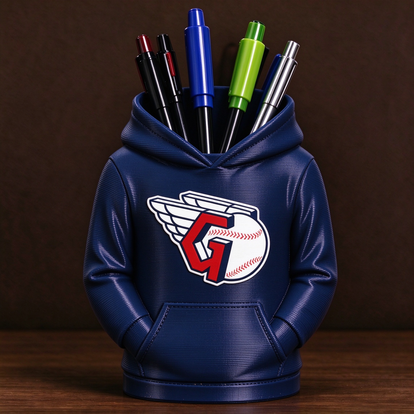 3D Printed Baseball Team Hoodie Pen Holder Desk Organizer Fan Gift - MyCustomBrickFigures
