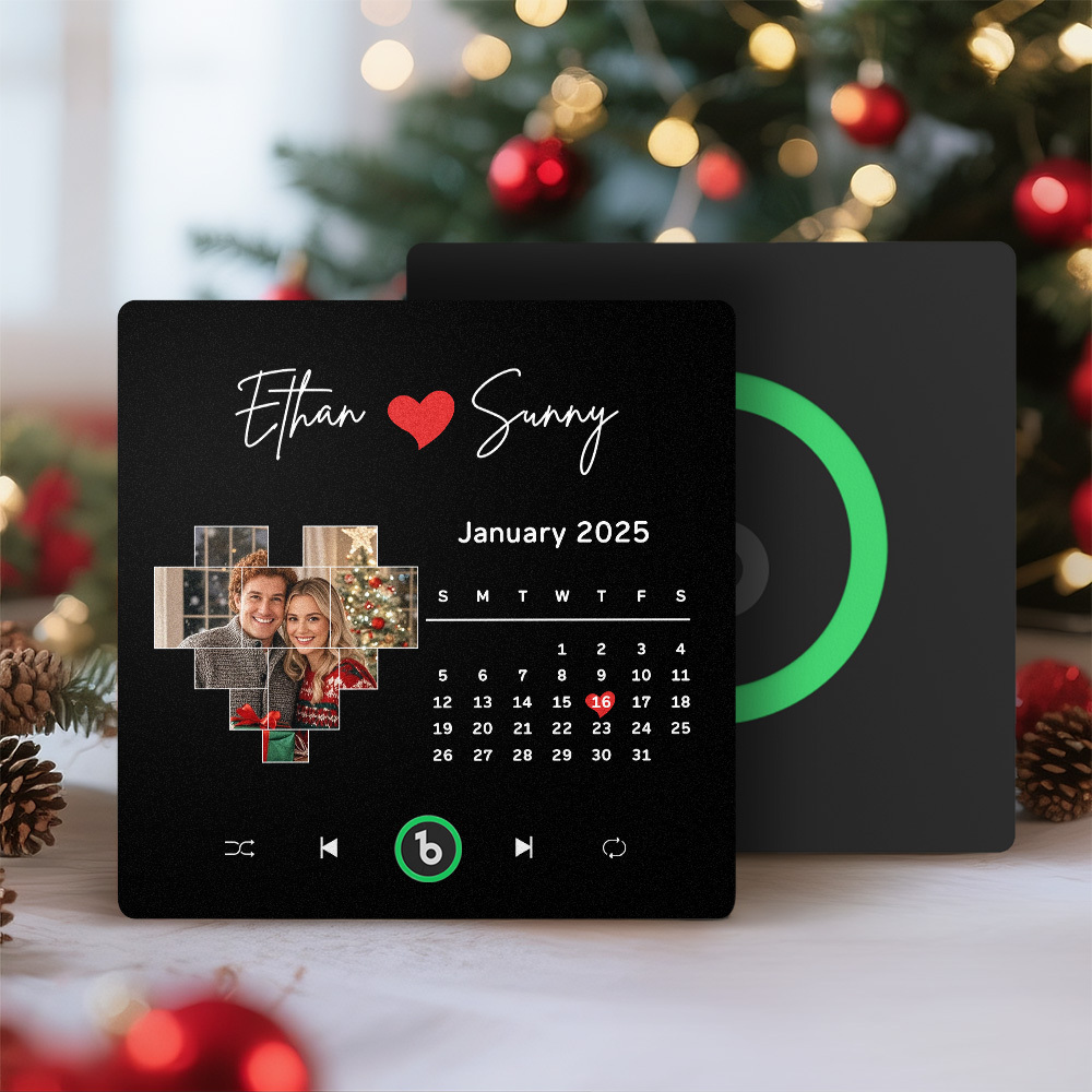 Custom Musical Fridge Magnets with Date Christmas Gifts for Lover - MyCustomBrickFigures