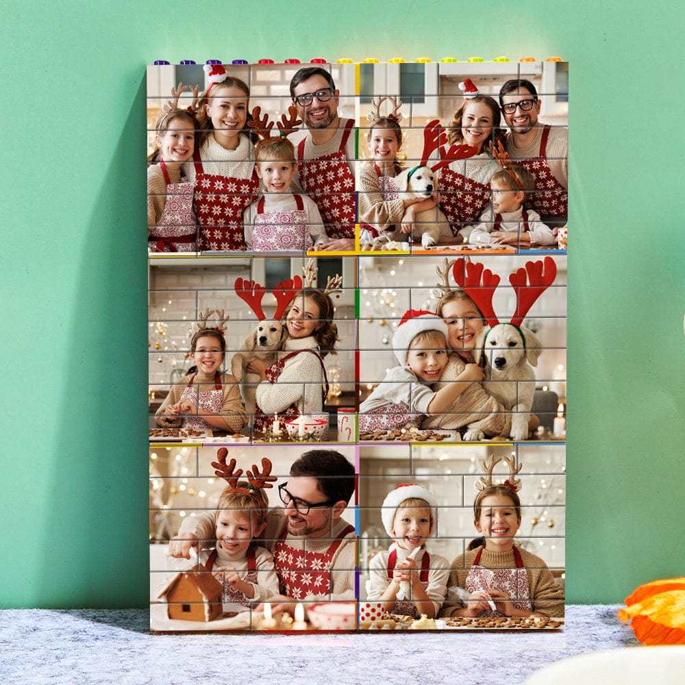Christmas Gifts Custom Building Brick Colors Photo Block Brick Puzzles Gifts For Family - Giftlab