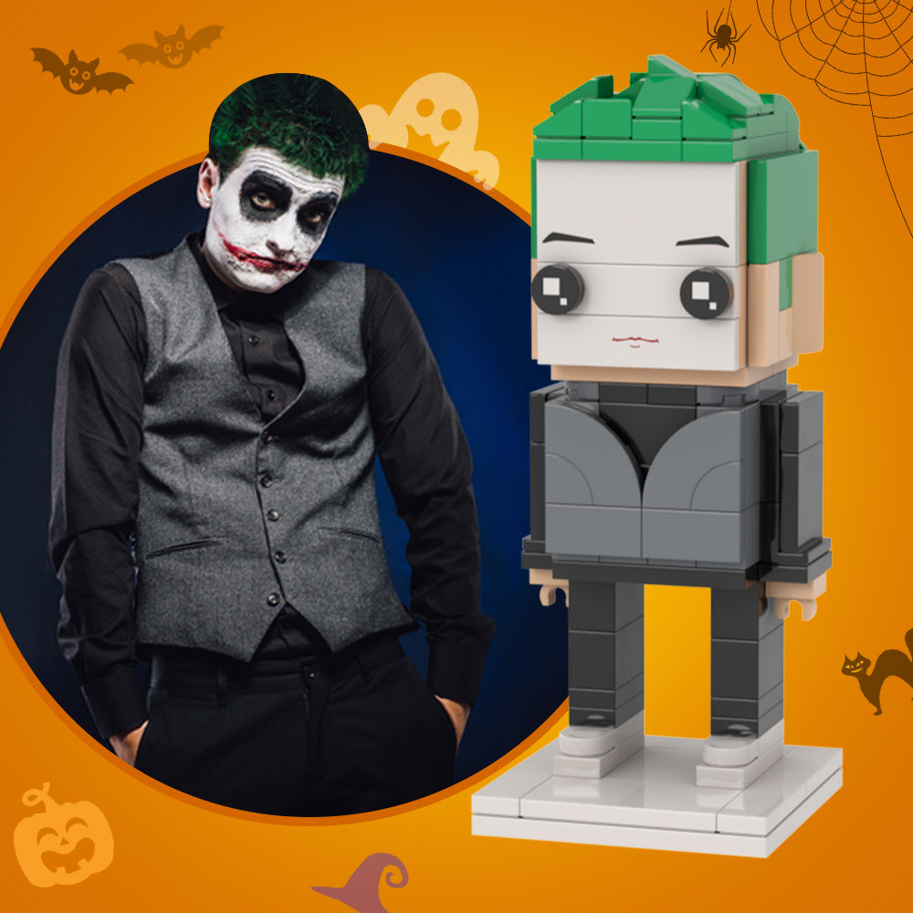 Halloween Gifts Clown Brick Figures Full Body Customizable 1 Person Brick Figures Custom Brick Figures Personalized Small Particle Block Toy