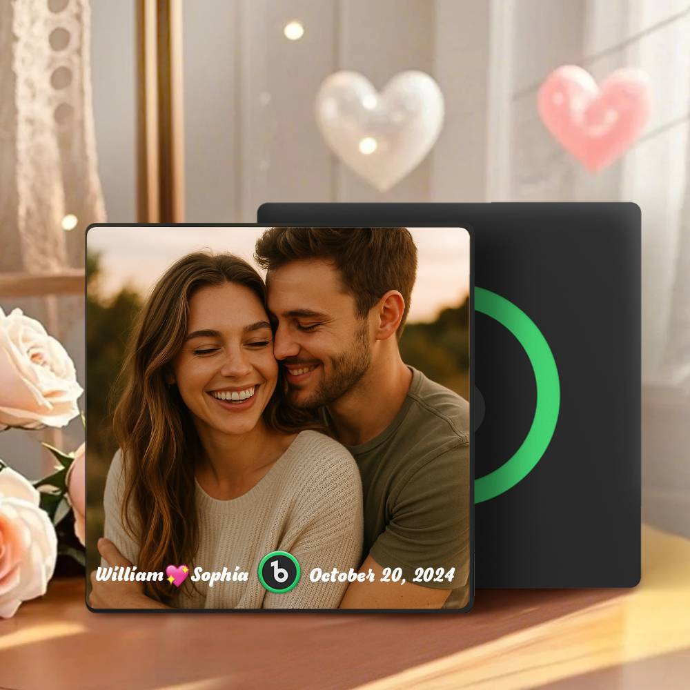 Custom Music Fridge Magnet Personalized Name & Date Fridge Magnet Music Wall Photo Sticker Song Magnets That Can Play Music Anniversary Gifts - MyCustomBrickFigures